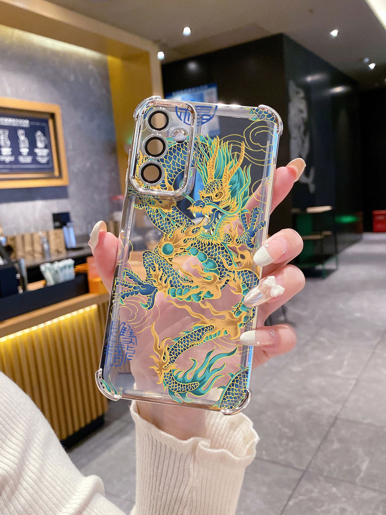 For Huawei Pura 70 Ultra Mate 60 70 Pro Honor 300 200 X9A 90 Lite Chinese Dragon Plating Frame Clear Phone Case Anti-shock Cover