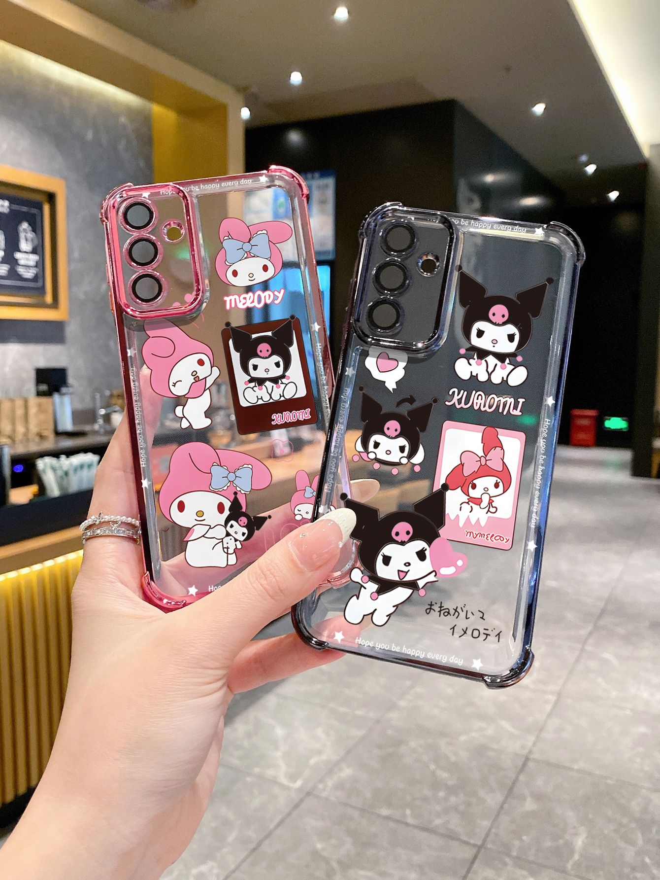 For Tecno Spark 10 20 Pro Spark Go 2023 2024 2025 Kuromi My Melody Plating Frame Clear Phone Case Anti-shock Cover