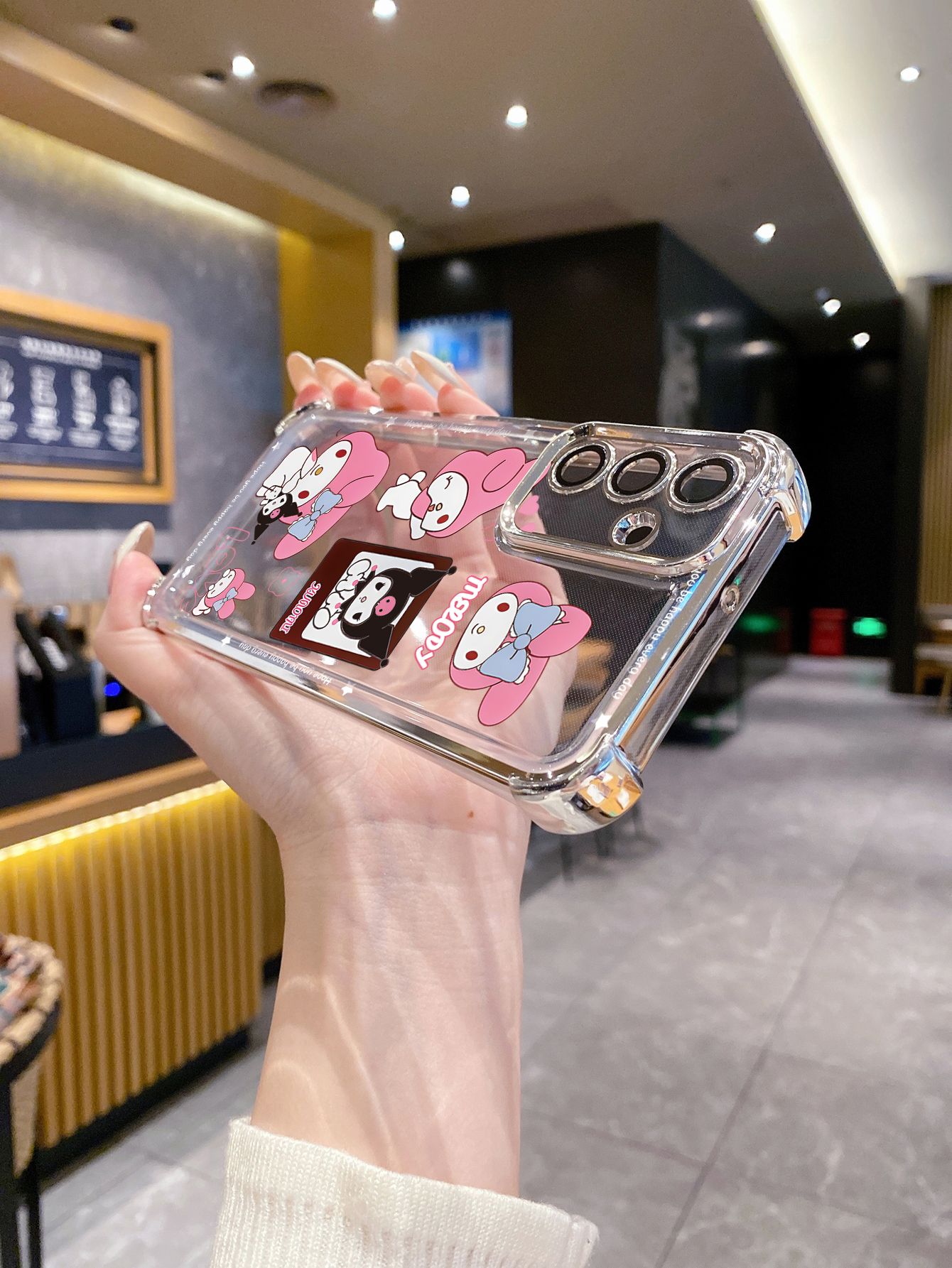 For Tecno Spark 10 20 Pro Spark Go 2023 2024 2025 Kuromi My Melody Plating Frame Clear Phone Case Anti-shock Cover