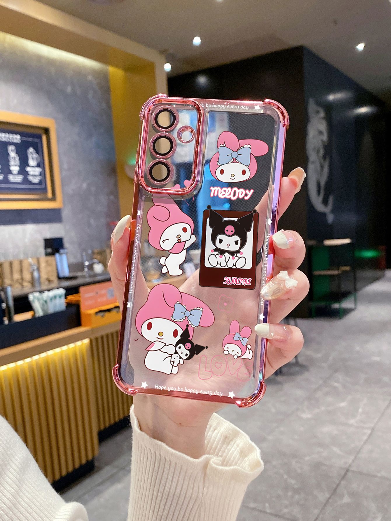 For Tecno Spark 10 20 Pro Spark Go 2023 2024 2025 Kuromi My Melody Plating Frame Clear Phone Case Anti-shock Cover