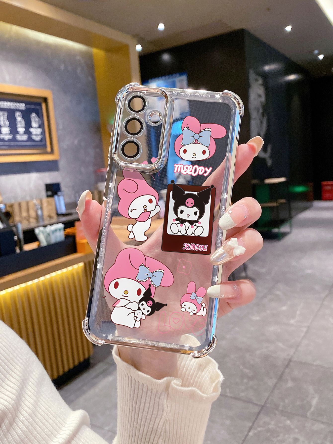 For Tecno Spark 10 20 Pro Spark Go 2023 2024 2025 Kuromi My Melody Plating Frame Clear Phone Case Anti-shock Cover
