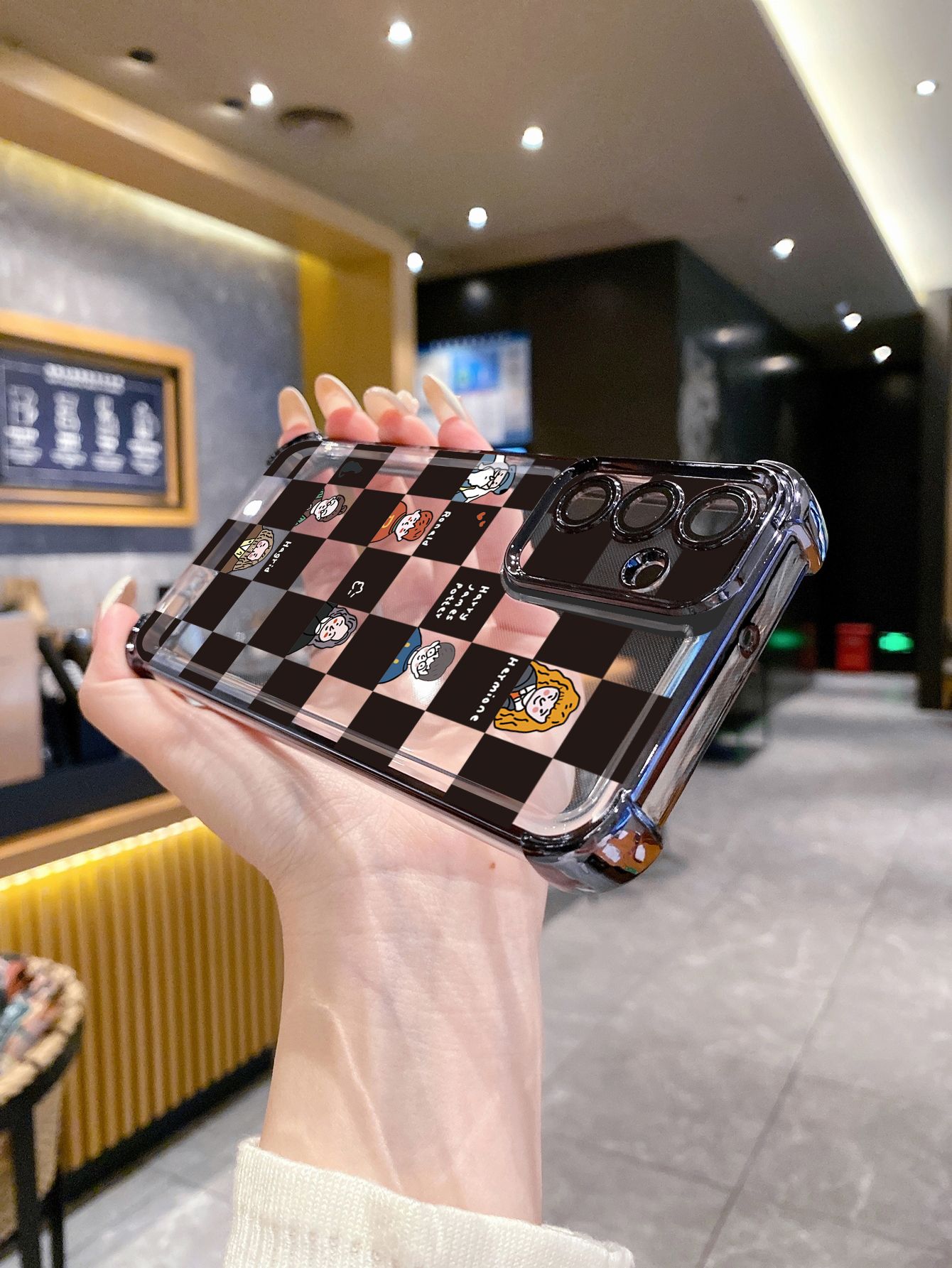 For OPPO A3X A2 Pro A1 A60 A18 A38 A17 A16 A57 A77 4G A59 A98 A78 A58 5G Harry Potter Plaid Plating Frame Clear Phone Case Anti-shock Cover