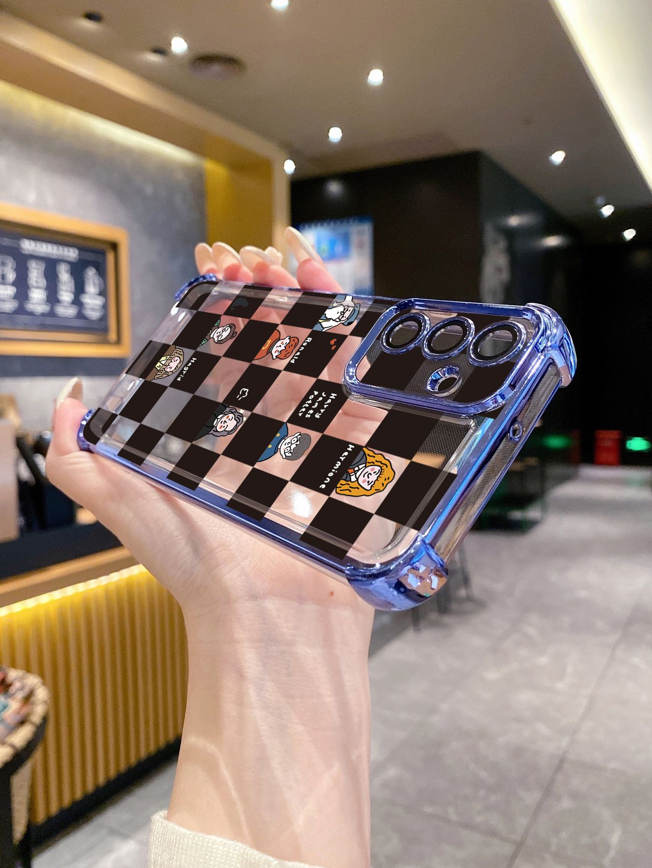 For OPPO A3X A2 Pro A1 A60 A18 A38 A17 A16 A57 A77 4G A59 A98 A78 A58 5G Harry Potter Plaid Plating Frame Clear Phone Case Anti-shock Cover
