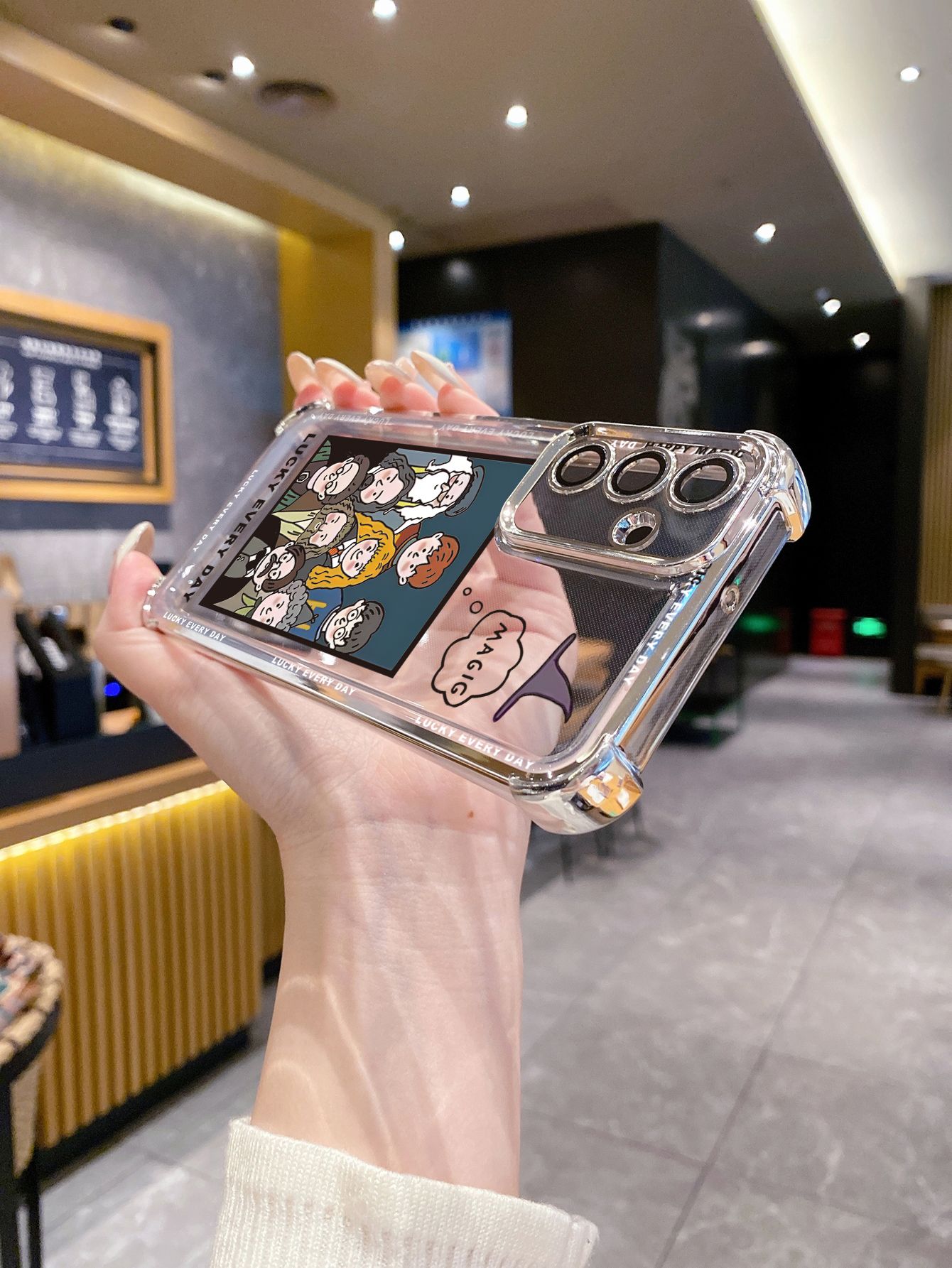 For iPhone 16 15 Pro Max 14 Plus 13 12 11 XR 8 7 SE 2022 XS Harry Potter Plating Frame Clear Phone Case Anti-shock Cover