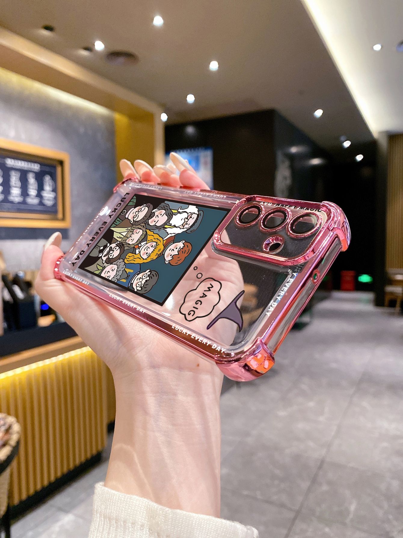 For iPhone 16 15 Pro Max 14 Plus 13 12 11 XR 8 7 SE 2022 XS Harry Potter Plating Frame Clear Phone Case Anti-shock Cover