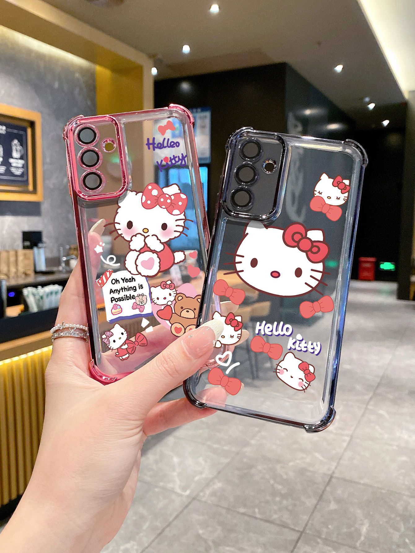 For Tecno Spark 10 20 Pro Spark Go 2023 2024 2025 Cute HelloKitty Plating Frame Clear Phone Case Anti-shock Cover