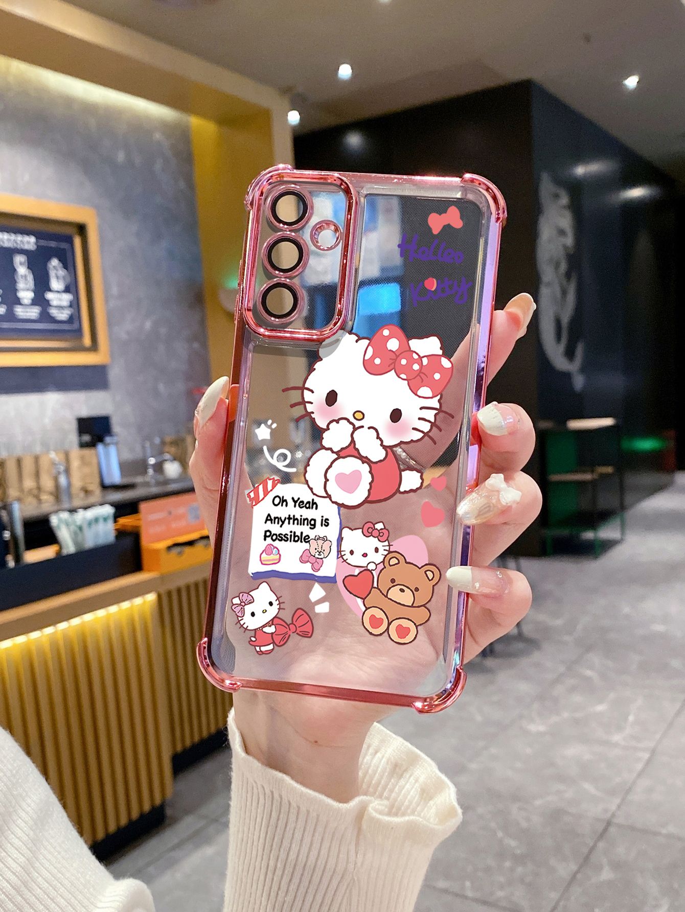 For Tecno Spark 10 20 Pro Spark Go 2023 2024 2025 Cute HelloKitty Plating Frame Clear Phone Case Anti-shock Cover