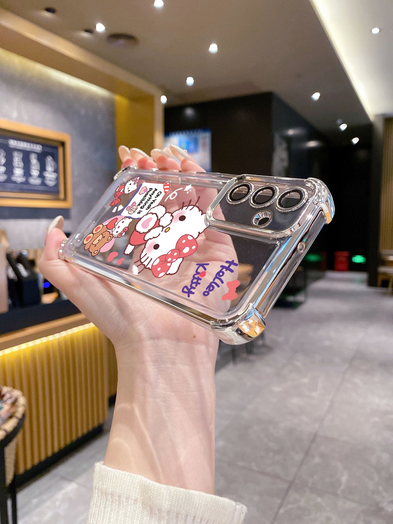 For Tecno Spark 10 20 Pro Spark Go 2023 2024 2025 Cute HelloKitty Plating Frame Clear Phone Case Anti-shock Cover