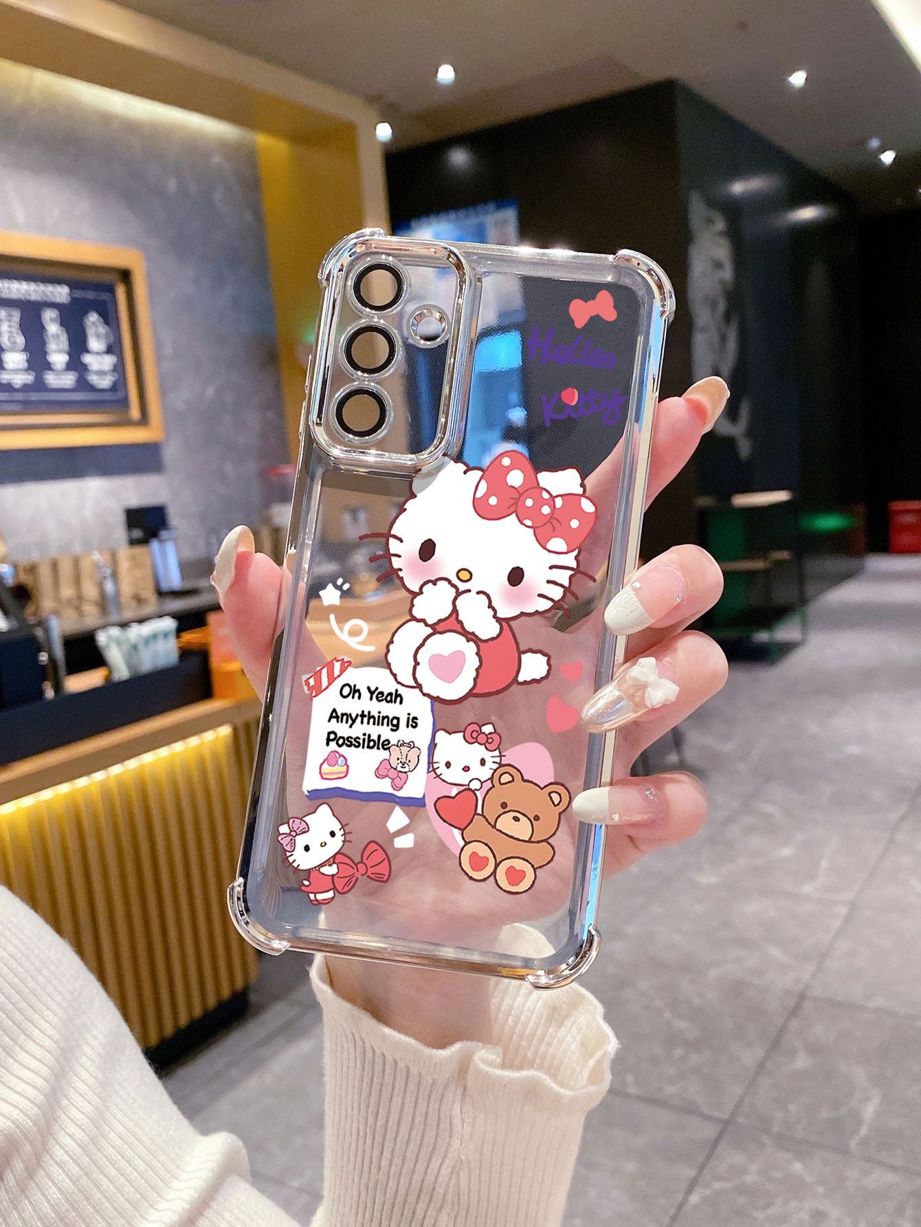 For Tecno Spark 10 20 Pro Spark Go 2023 2024 2025 Cute HelloKitty Plating Frame Clear Phone Case Anti-shock Cover