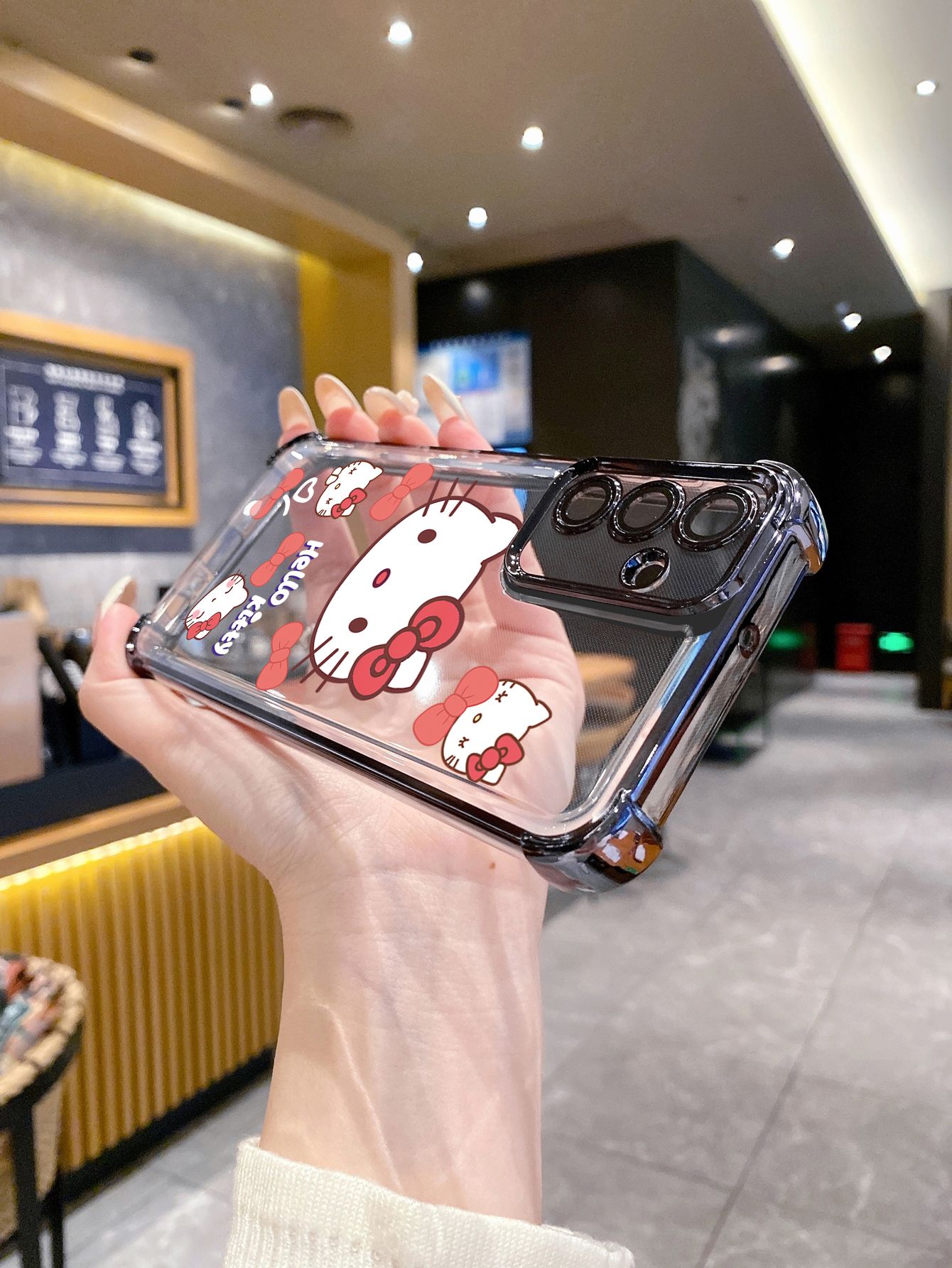 For Tecno Spark 10 20 Pro Spark Go 2023 2024 2025 Cute HelloKitty Plating Frame Clear Phone Case Anti-shock Cover