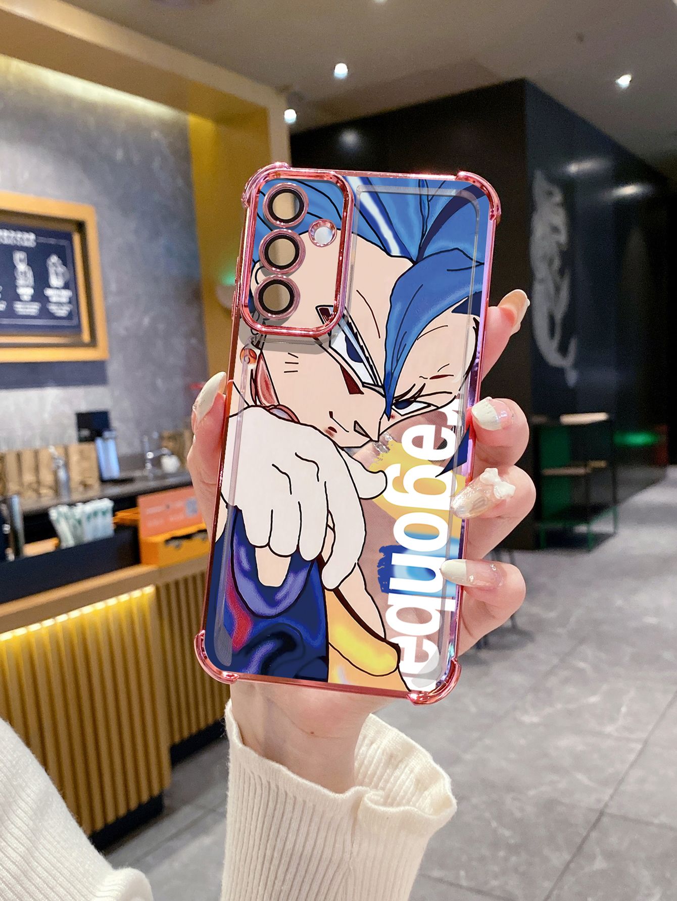 For OPPO A3X A2 Pro A1 A60 A18 A38 A17 A16 A57 A77 4G A59 A98 A78 A58 5G DRAGONBALLWukong Plating Frame Clear Phone Case Anti-shock Cover