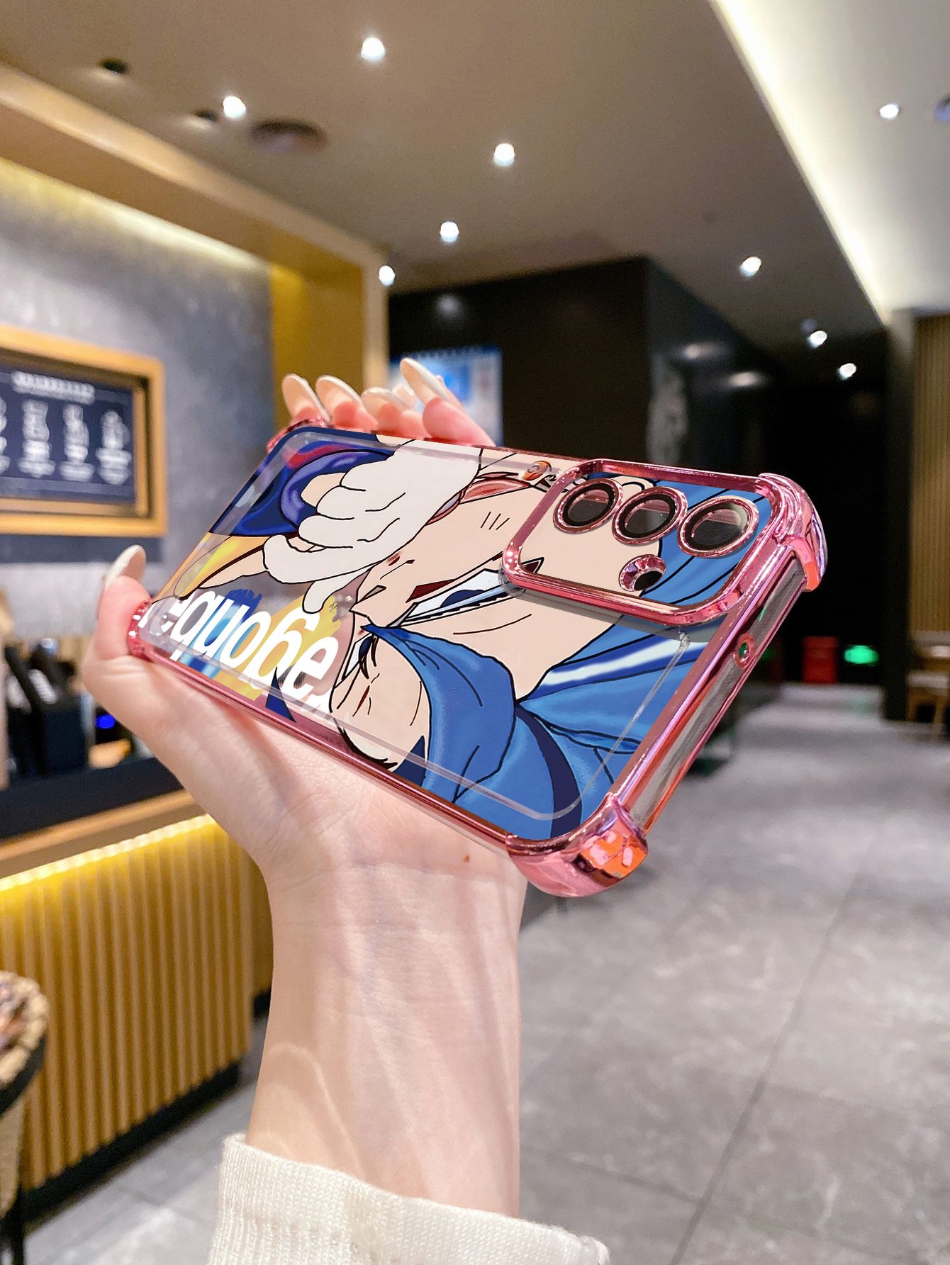 For OPPO A3X A2 Pro A1 A60 A18 A38 A17 A16 A57 A77 4G A59 A98 A78 A58 5G DRAGONBALLWukong Plating Frame Clear Phone Case Anti-shock Cover