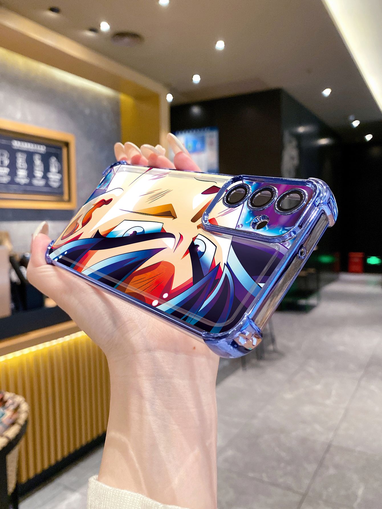 For OPPO A3X A2 Pro A1 A60 A18 A38 A17 A16 A57 A77 4G A59 A98 A78 A58 5G DRAGONBALLWukong Plating Frame Clear Phone Case Anti-shock Cover