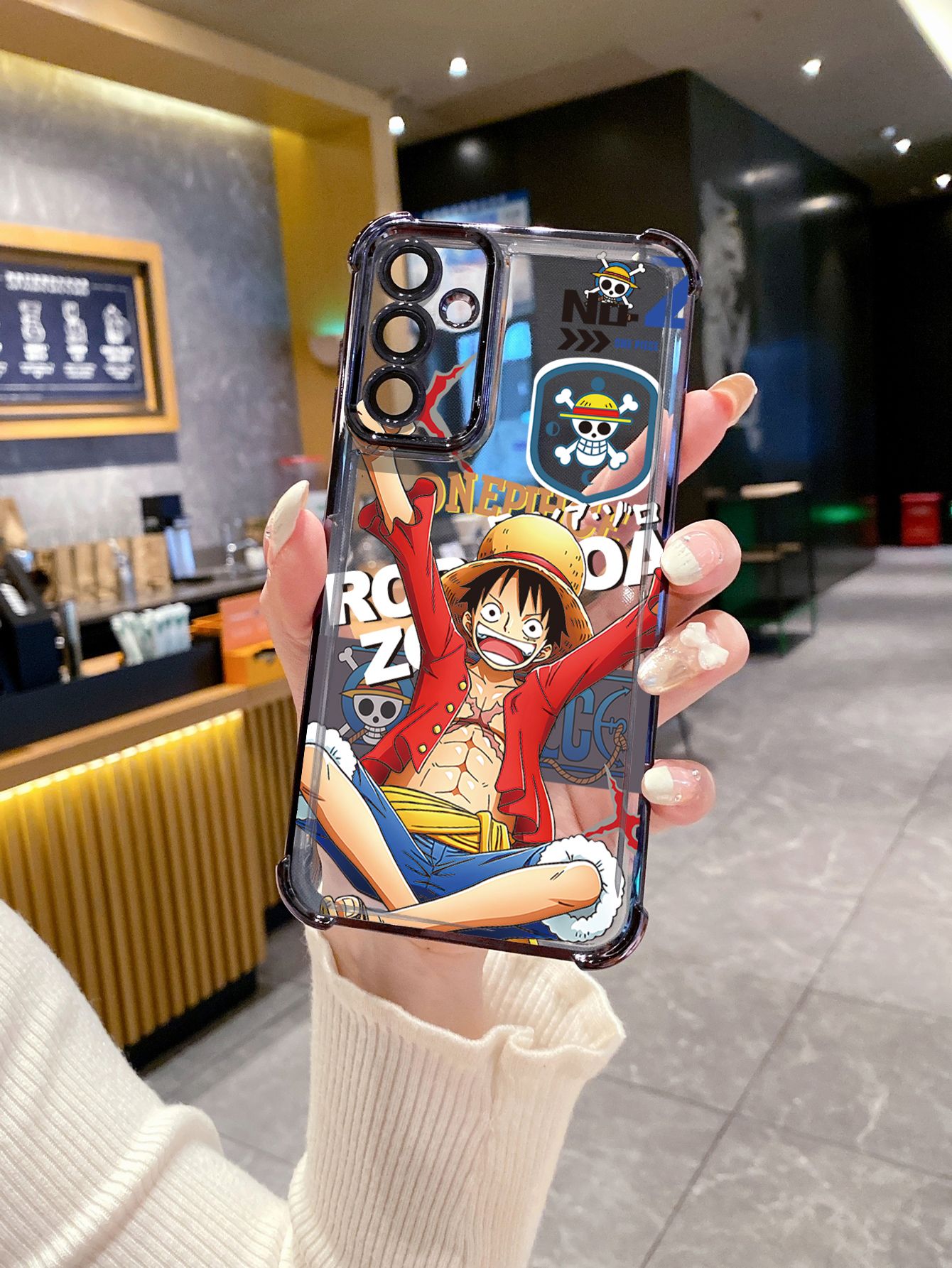 For Tecno Spark 10 20 Pro Spark Go 2023 2024 2025 OnePieceLuffy Plating Frame Clear Phone Case Anti-shock Cover