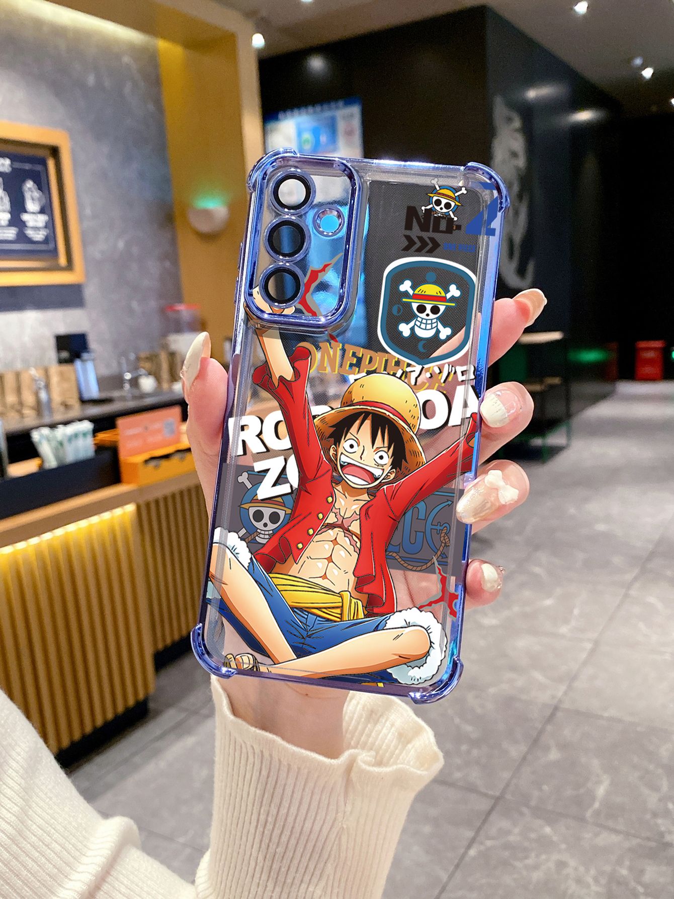 For Tecno Spark 10 20 Pro Spark Go 2023 2024 2025 OnePieceLuffy Plating Frame Clear Phone Case Anti-shock Cover