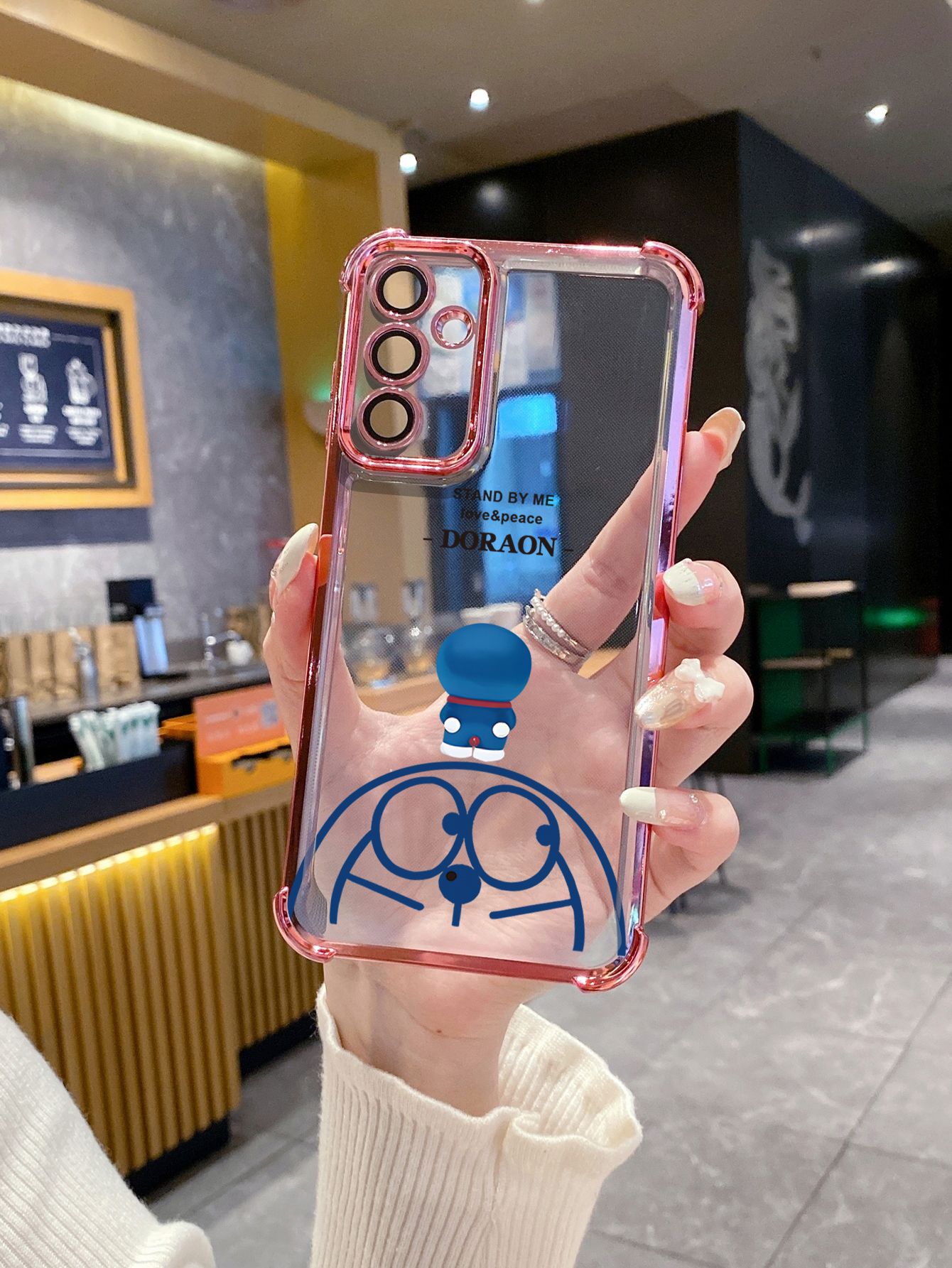 For Huawei Pura 70 Ultra Mate 60 70 Pro Honor 300 200 X9A 90 Lite Doraemon Mickey Plating Frame Clear Phone Case Anti-shock Cover