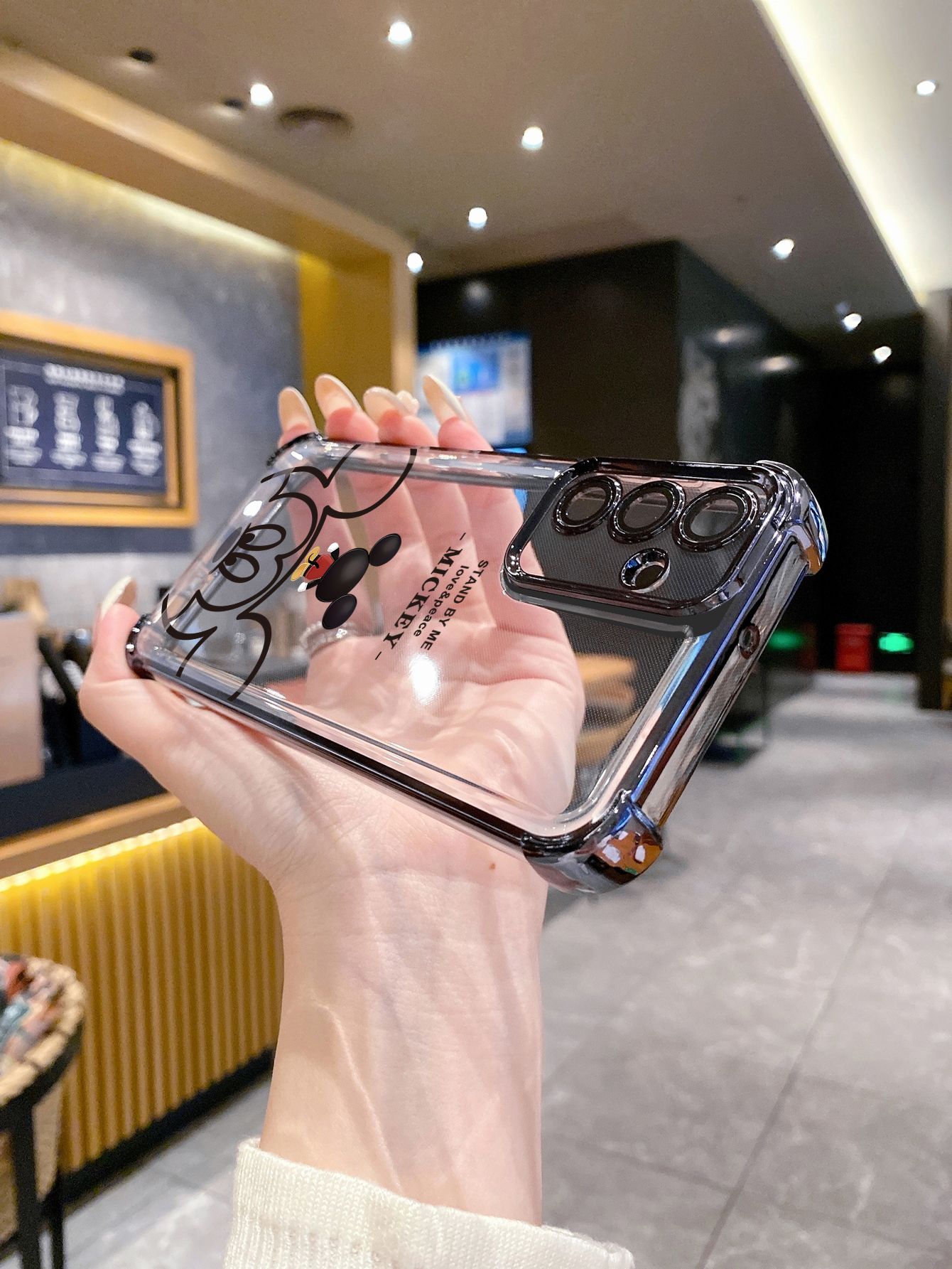 For Huawei Pura 70 Ultra Mate 60 70 Pro Honor 300 200 X9A 90 Lite Doraemon Mickey Plating Frame Clear Phone Case Anti-shock Cover
