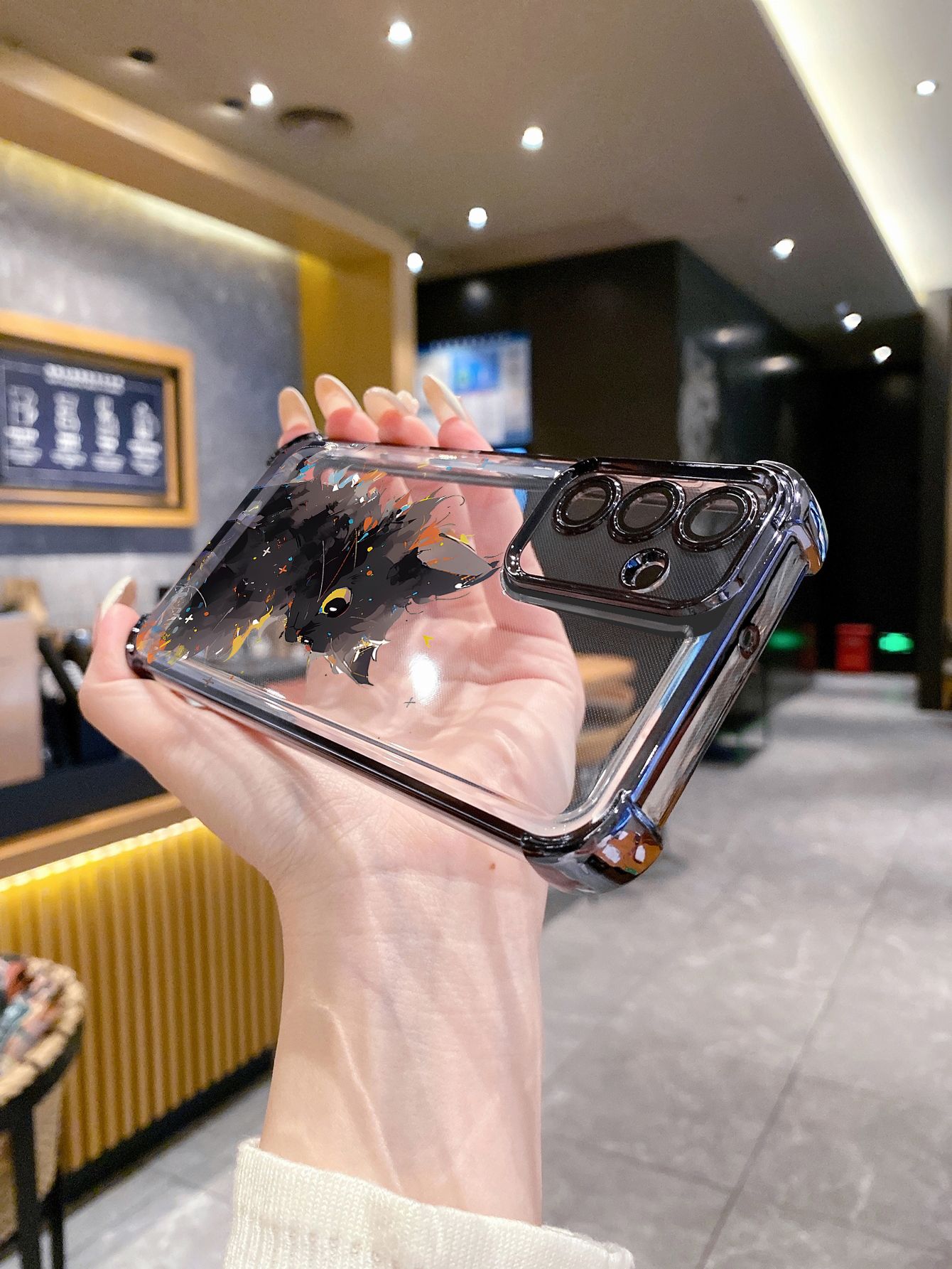 For Huawei Pura 70 Ultra Mate 60 70 Pro Honor 300 200 X9A 90 Lite Cute Black Cats Plating Frame Clear Phone Case Anti-shock Cover