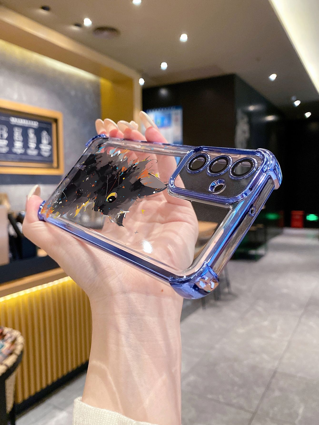 For Huawei Pura 70 Ultra Mate 60 70 Pro Honor 300 200 X9A 90 Lite Cute Black Cats Plating Frame Clear Phone Case Anti-shock Cover