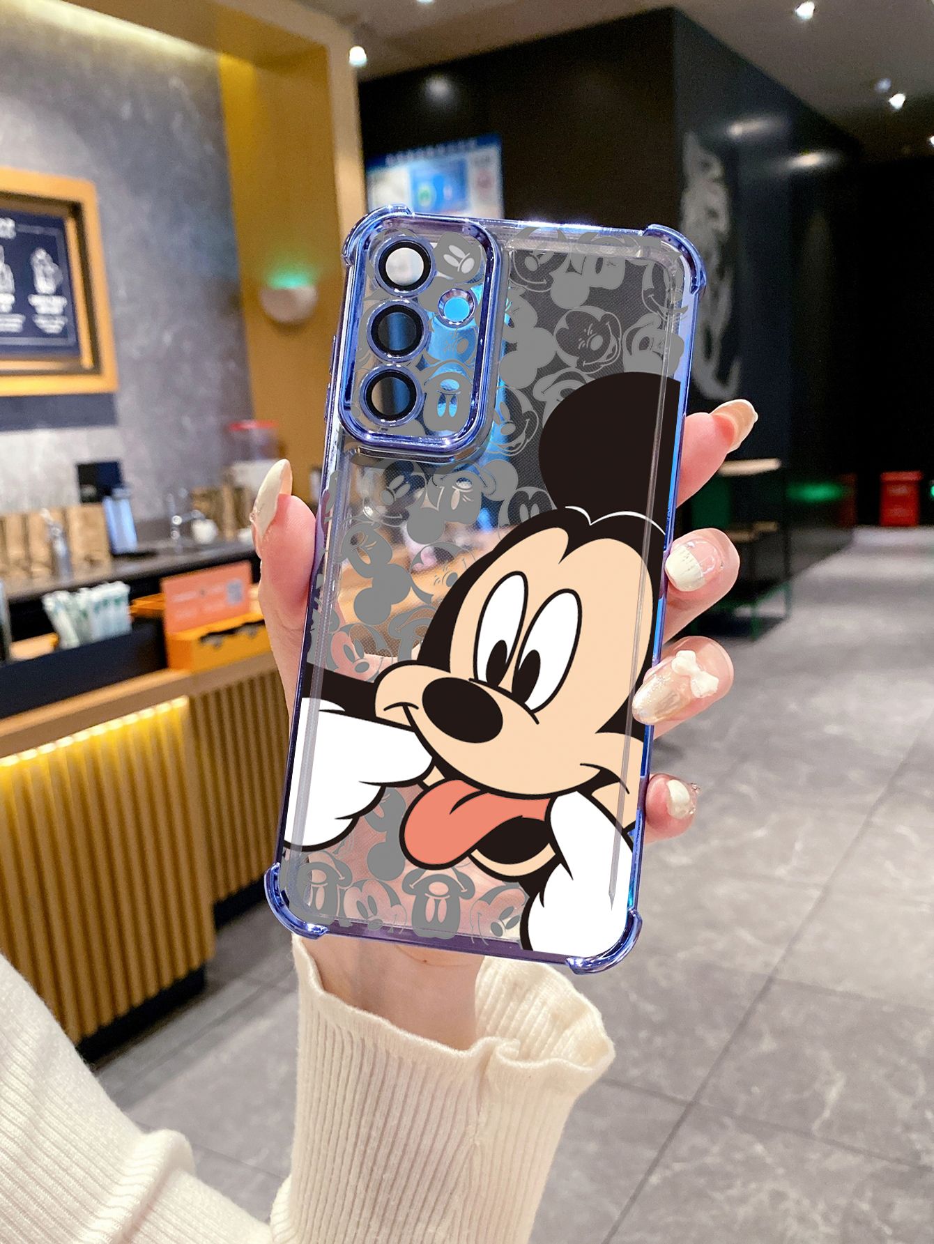 For Huawei Pura 70 Ultra Mate 60 70 Pro Honor 300 200 X9A 90 Lite Funny Mickey Minnie Plating Frame Clear Phone Case Anti-shock Cover