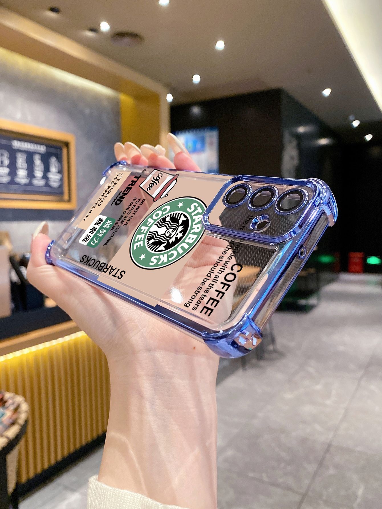 For Huawei Pura 70 Ultra Mate 60 70 Pro Honor 300 200 X9A 90 Lite Starbucks Plating Frame Clear Phone Case Anti-shock Cover