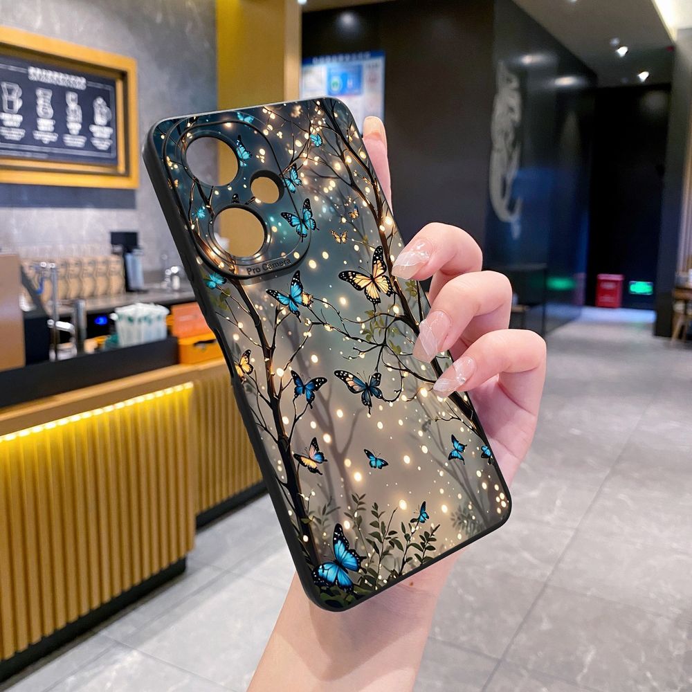 For VIVO Y28 Y03 Y18 Y17S Y27 Y15A Y15S Y02S Y02A Y36 Y33S Y12S Y12A Y01 Y1S Y20A Y22 Blue Butterfly Starlight Full Protective Case Anti Drop Cover