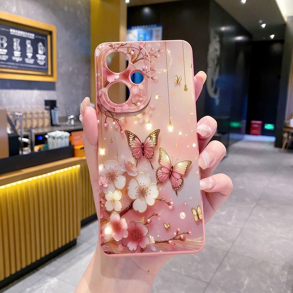 For VIVO Y28 Y03 Y18 Y17S Y27 Y15A Y15S Y02S Y02A Y36 Y33S Y12S Y12A Y01 Y1S Y20A Y22 Blue Butterfly Starlight Full Protective Case Anti Drop Cover