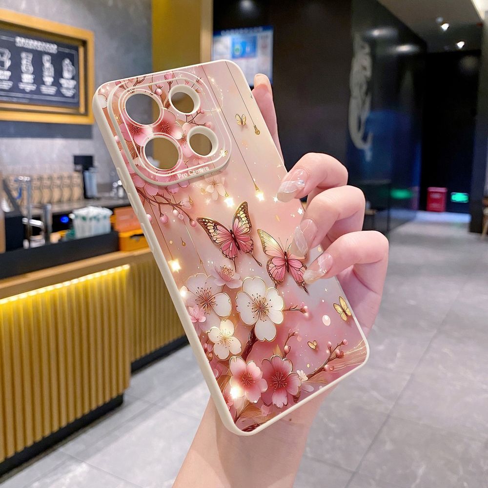 For Xiaomi Redmi Note 13 12 Pro 5G 12S 11S 13C A1 10 Pro 4G 10S Redmi 10C 9C Blue Butterfly Starlight Full Protective Case Anti Drop Cover