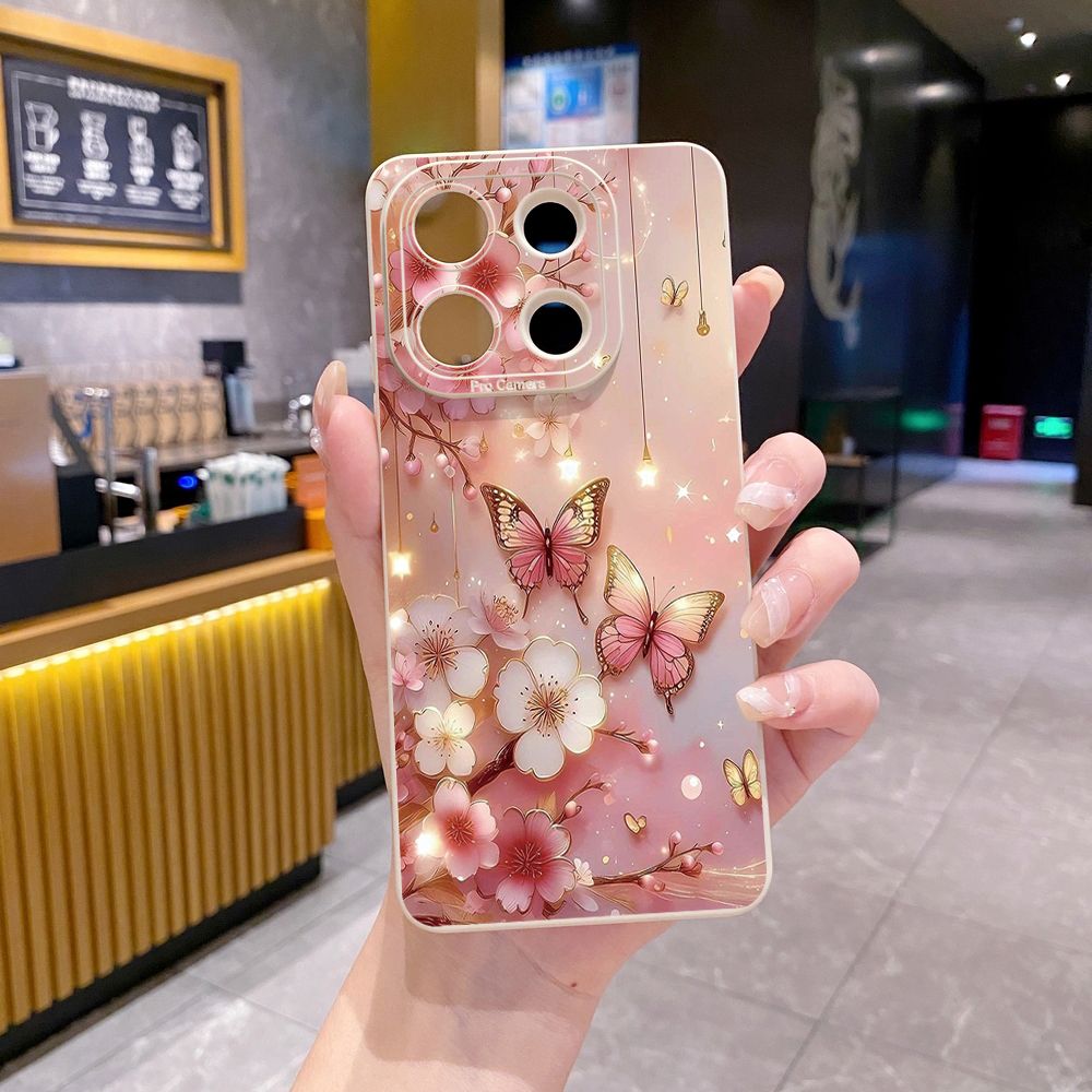 For Xiaomi Redmi Note 13 12 Pro 5G 12S 11S 13C A1 10 Pro 4G 10S Redmi 10C 9C Blue Butterfly Starlight Full Protective Case Anti Drop Cover