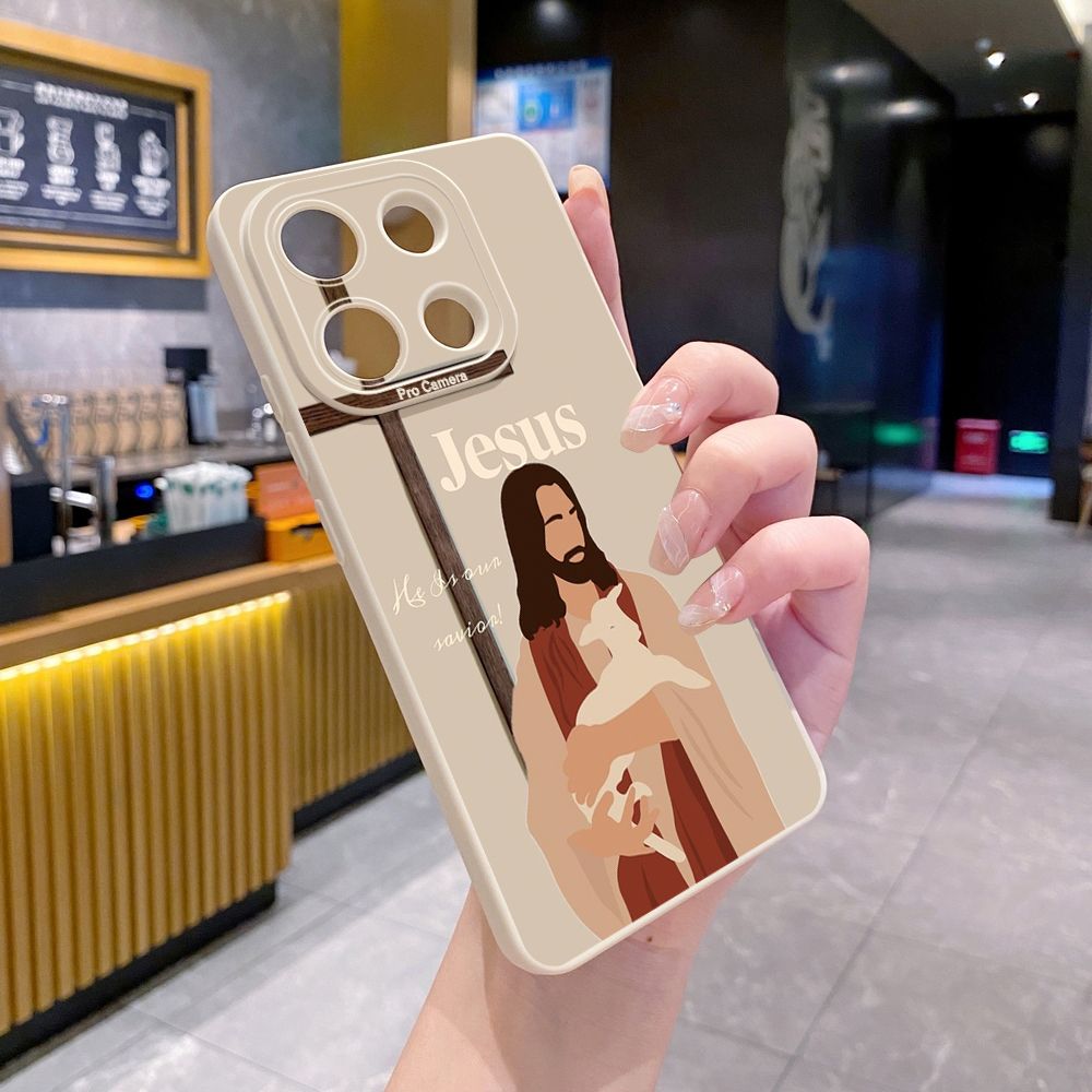 For Xiaomi Redmi Note 13 12 Pro 5G 12S 11S 13C A1 10 Pro 4G 10S Redmi 10C 9C Jesus Sheep Cross Full Protective Case Anti Drop Cover