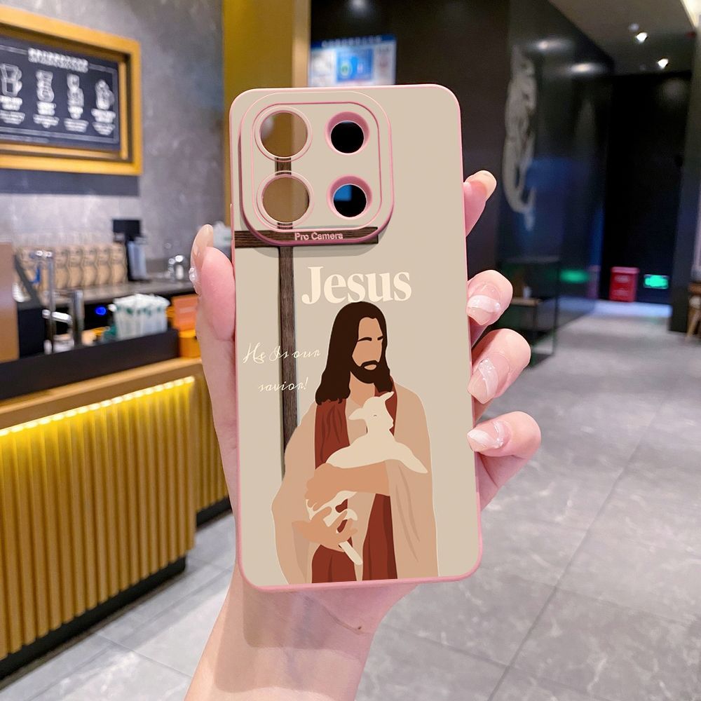 For Xiaomi Redmi Note 13 12 Pro 5G 12S 11S 13C A1 10 Pro 4G 10S Redmi 10C 9C Jesus Sheep Cross Full Protective Case Anti Drop Cover