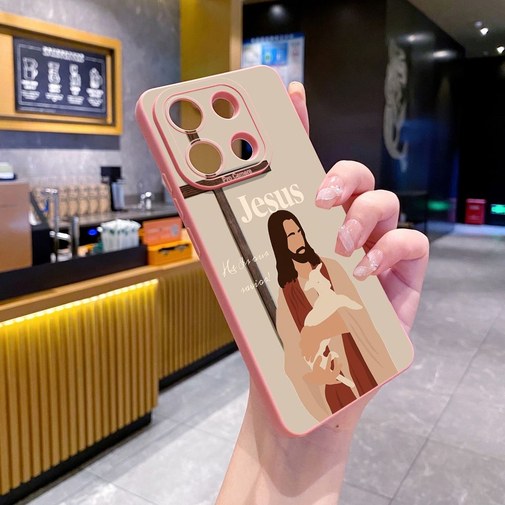 For Xiaomi Redmi Note 13 12 Pro 5G 12S 11S 13C A1 10 Pro 4G 10S Redmi 10C 9C Jesus Sheep Cross Full Protective Case Anti Drop Cover