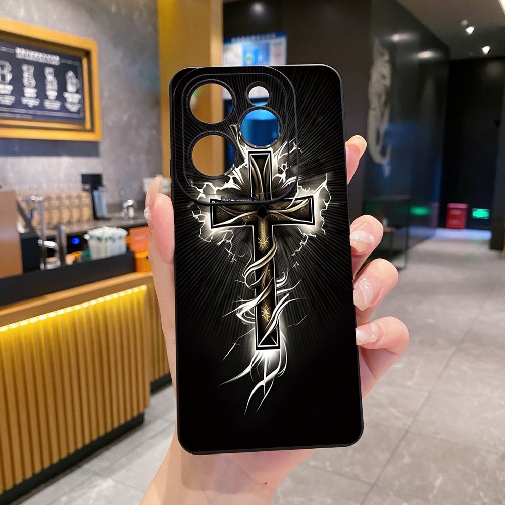 For Infinix Hot 50i 40i 40 Pro Note 12 G96 30 Hot 20 Play 12i 30i 20i 10S 11 Play 11S 10i Smart 8 9 5 Jesus Sheep Cross Full Protective Case Anti Drop Cover