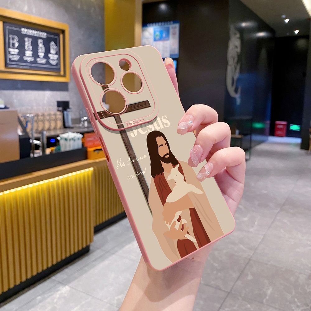 For Infinix Hot 50i 40i 40 Pro Note 12 G96 30 Hot 20 Play 12i 30i 20i 10S 11 Play 11S 10i Smart 8 9 5 Jesus Sheep Cross Full Protective Case Anti Drop Cover