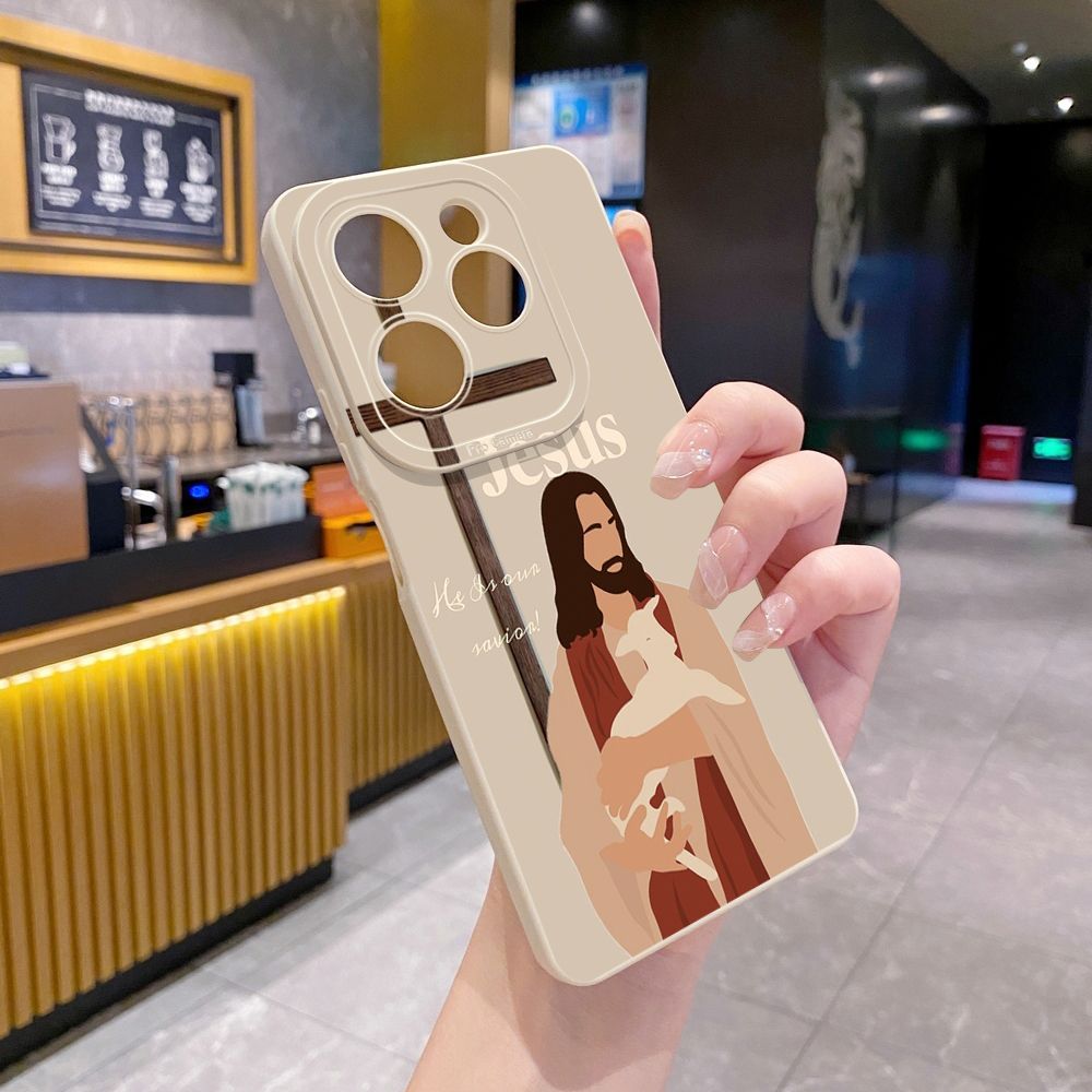 For Infinix Hot 50i 40i 40 Pro Note 12 G96 30 Hot 20 Play 12i 30i 20i 10S 11 Play 11S 10i Smart 8 9 5 Jesus Sheep Cross Full Protective Case Anti Drop Cover