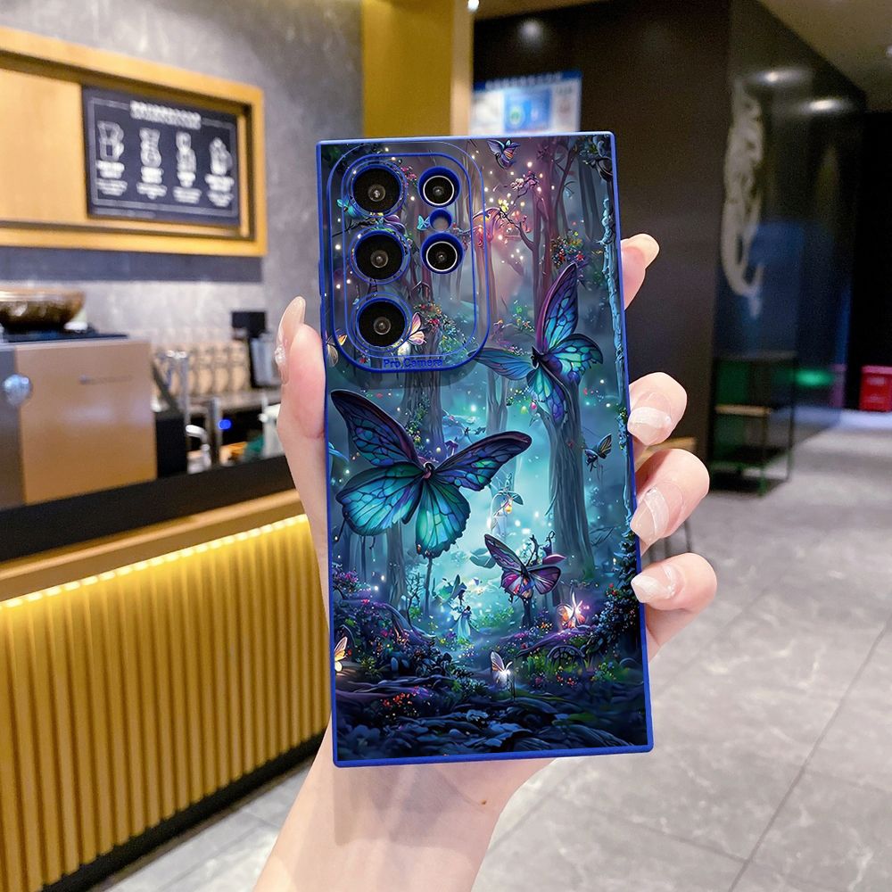 For Samsung Galaxy S24 S23 Ultra S22 Plus Note 20 S21 FE S20 Butterflies Forest Full Protective Case Anti Drop Cover