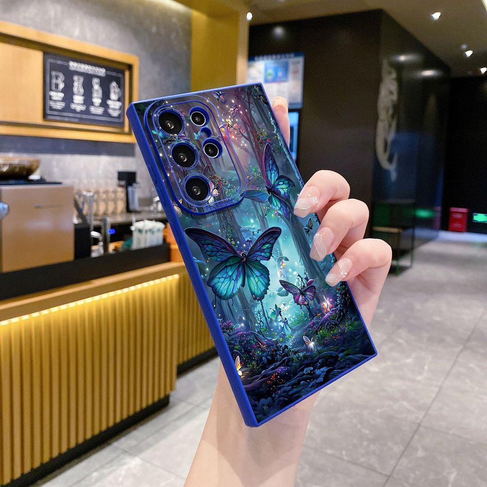 For Samsung Galaxy S24 S23 Ultra S22 Plus Note 20 S21 FE S20 Butterflies Forest Full Protective Case Anti Drop Cover