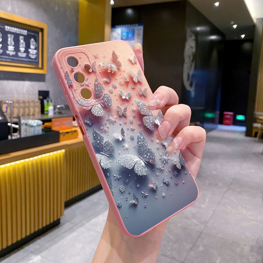 For Samsung Galaxy A16 A06 A15 A05 A25 A35 A55 A14 A24 A34 A54 A33 A53 A73 A32 A52S A72 Butterflies Forest Full Protective Case Anti Drop Cover