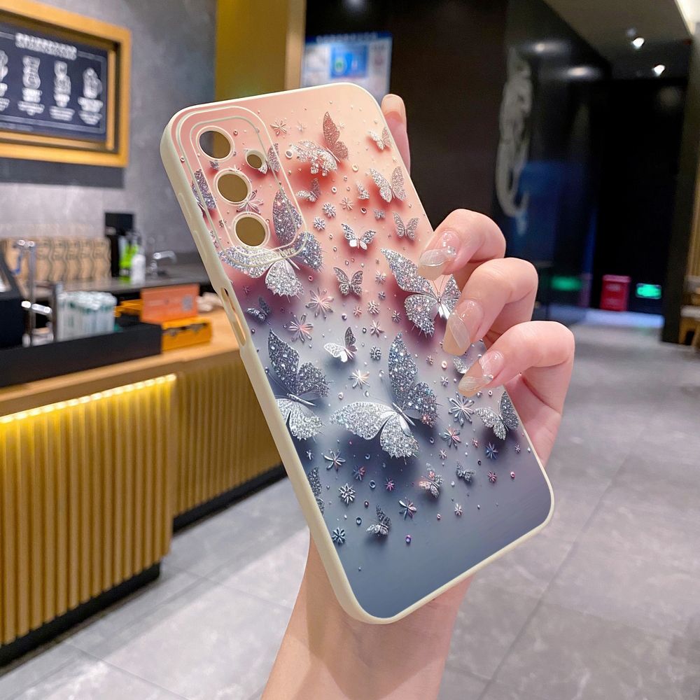 For Samsung Galaxy A16 A06 A15 A05 A25 A35 A55 A14 A24 A34 A54 A33 A53 A73 A32 A52S A72 Butterflies Forest Full Protective Case Anti Drop Cover