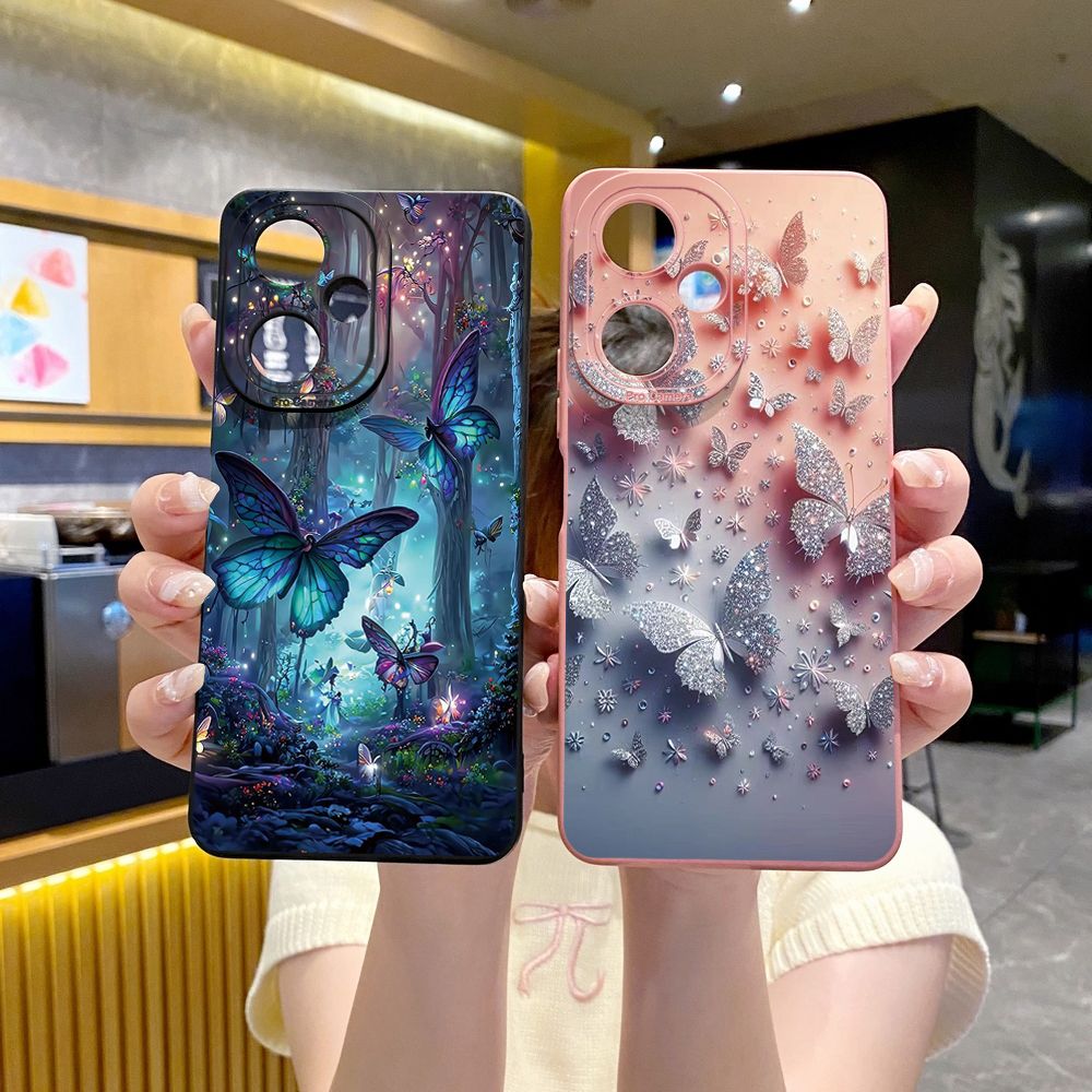 For VIVO Y28 Y03 Y18 Y17S Y27 Y15A Y15S Y02S Y02A Y36 Y33S Y12S Y12A Y01 Y1S Y20A Y22 Butterflies Forest Full Protective Case Anti Drop Cover