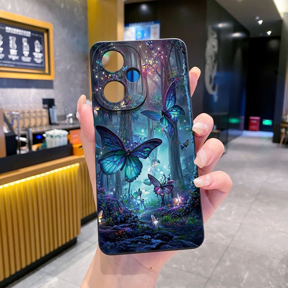 For VIVO Y28 Y03 Y18 Y17S Y27 Y15A Y15S Y02S Y02A Y36 Y33S Y12S Y12A Y01 Y1S Y20A Y22 Butterflies Forest Full Protective Case Anti Drop Cover