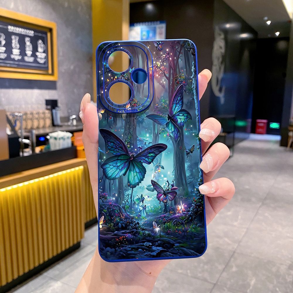 For VIVO Y28 Y03 Y18 Y17S Y27 Y15A Y15S Y02S Y02A Y36 Y33S Y12S Y12A Y01 Y1S Y20A Y22 Butterflies Forest Full Protective Case Anti Drop Cover