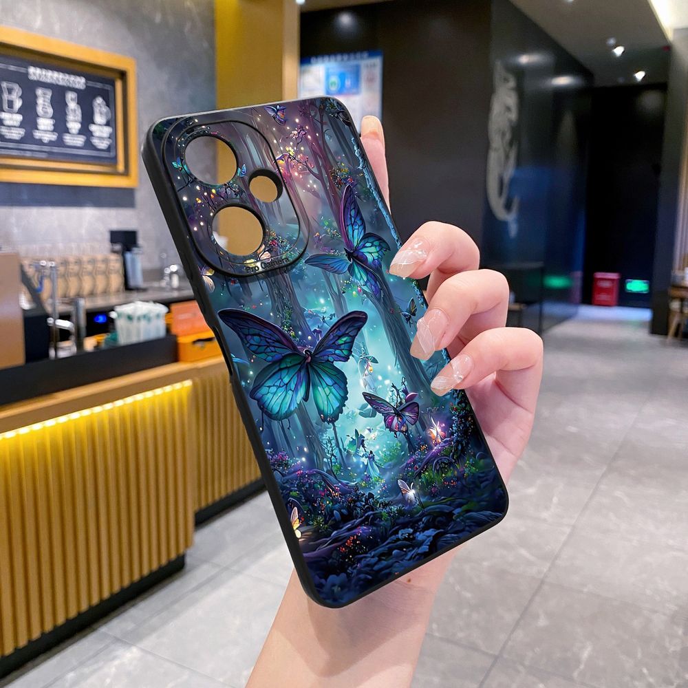 For VIVO Y28 Y03 Y18 Y17S Y27 Y15A Y15S Y02S Y02A Y36 Y33S Y12S Y12A Y01 Y1S Y20A Y22 Butterflies Forest Full Protective Case Anti Drop Cover