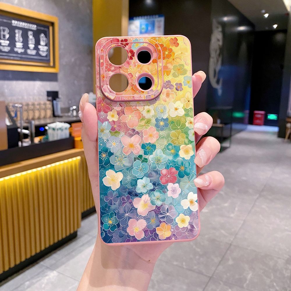For Xiaomi Redmi Note 13 12 Pro 5G 12S 11S 13C A1 10 Pro 4G 10S Redmi 10C 9C Lotus Leaf Floral Full Protective Case Anti Drop Cover