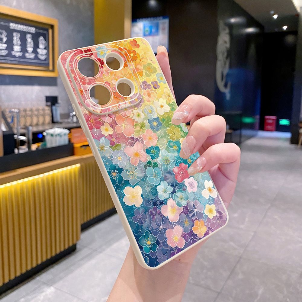 For Xiaomi Redmi Note 13 12 Pro 5G 12S 11S 13C A1 10 Pro 4G 10S Redmi 10C 9C Lotus Leaf Floral Full Protective Case Anti Drop Cover