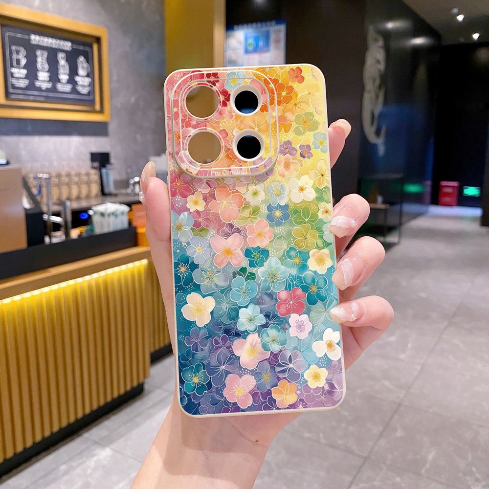 For Xiaomi Redmi Note 13 12 Pro 5G 12S 11S 13C A1 10 Pro 4G 10S Redmi 10C 9C Lotus Leaf Floral Full Protective Case Anti Drop Cover