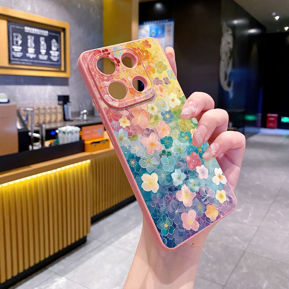 For Xiaomi Redmi Note 13 12 Pro 5G 12S 11S 13C A1 10 Pro 4G 10S Redmi 10C 9C Lotus Leaf Floral Full Protective Case Anti Drop Cover