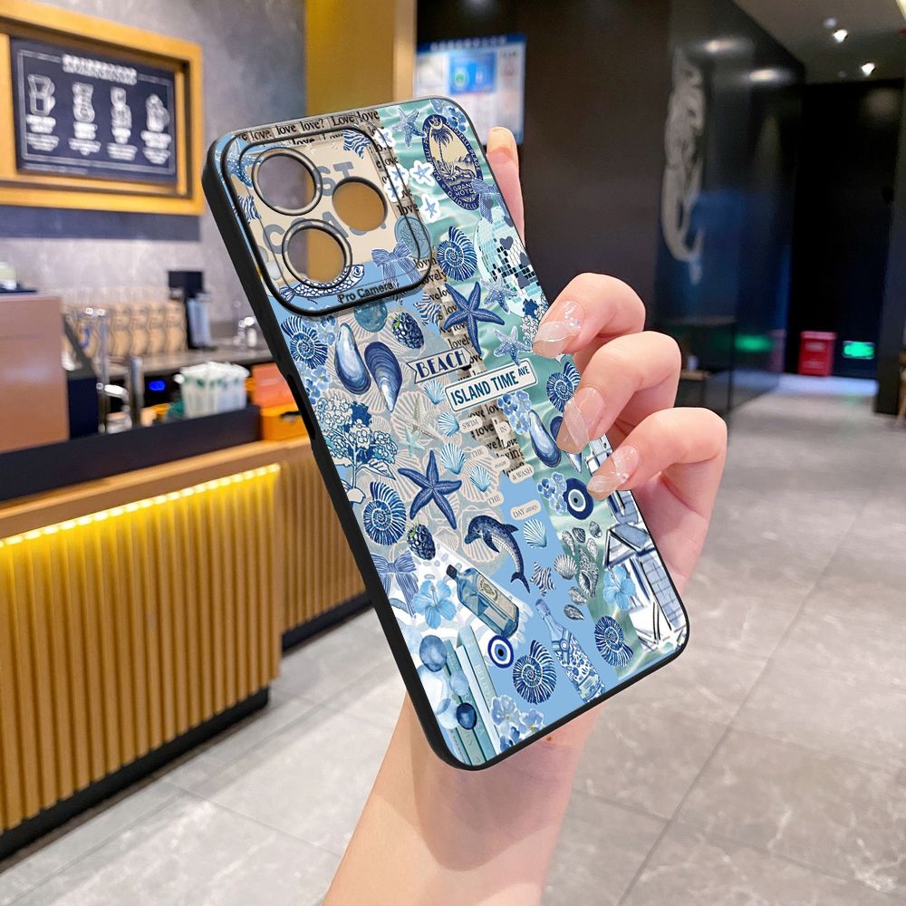 For Realme C61 C63 C65 C67 C53 C51 Note 50 60 C21 C33 C30 C35 C11 2021 C12 C15 C21Y C25Y Realme 12 13 Love Heart Crystal Shell  Full Protective Case Anti Drop Cover