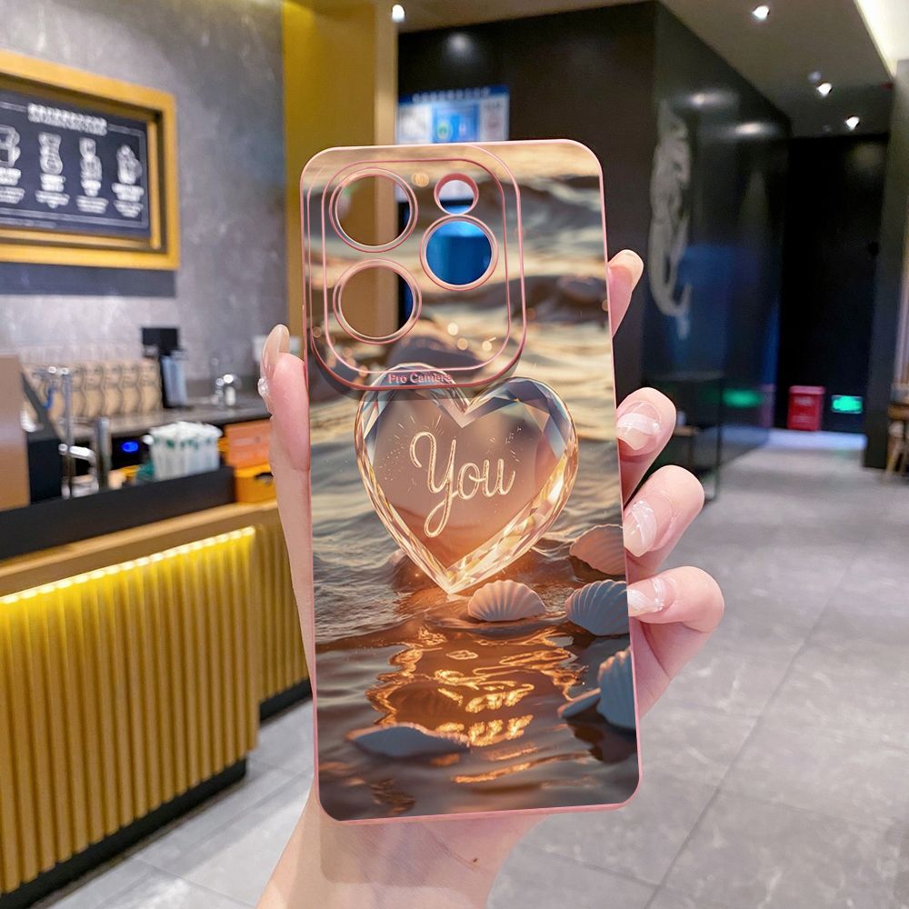 For Infinix Hot 50i 40i 40 Pro Note 12 G96 30 Hot 20 Play 12i 30i 20i 10S 11 Play 11S 10i Smart 8 9 5 Love Heart Crystal Shell  Full Protective Case Anti Drop Cover