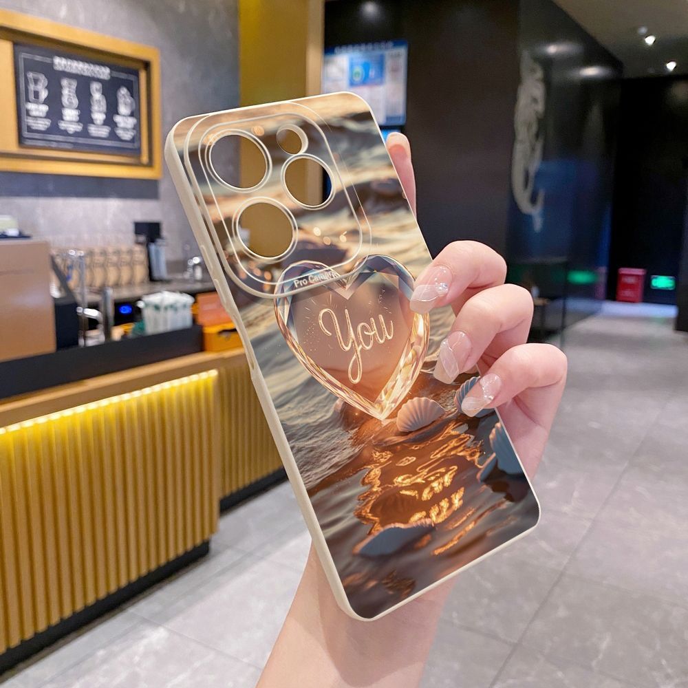 For Infinix Hot 50i 40i 40 Pro Note 12 G96 30 Hot 20 Play 12i 30i 20i 10S 11 Play 11S 10i Smart 8 9 5 Love Heart Crystal Shell  Full Protective Case Anti Drop Cover